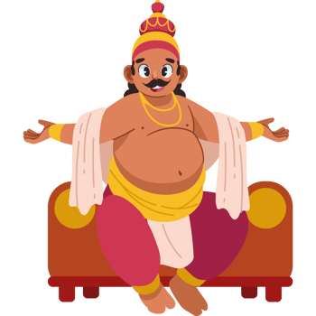 king mahabali of hindu mythology isolated png
