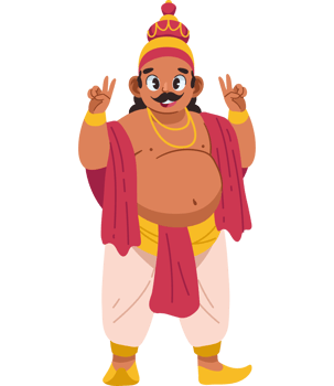 king mahabali cartoon character isolated png