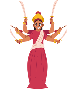 navratri celebration deity durga isolated png