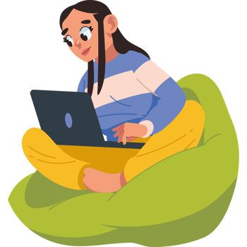 freelancer woman working remotely at home isolated png