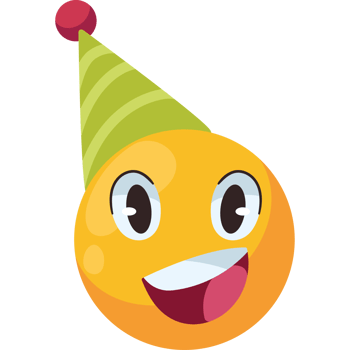 birthday emoji happy face isolated png