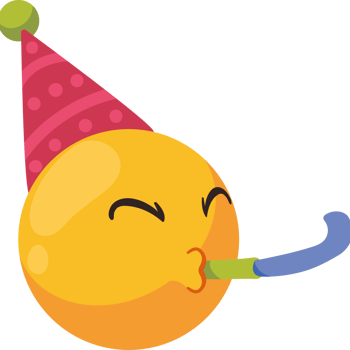 birthday emoji party celebration icon png