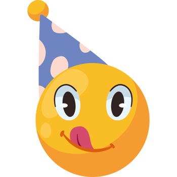 birthday emoji face isolated icon png