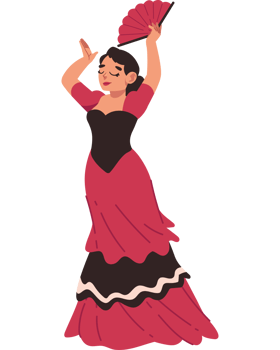 beautiful flamenco dancer woman isolated png