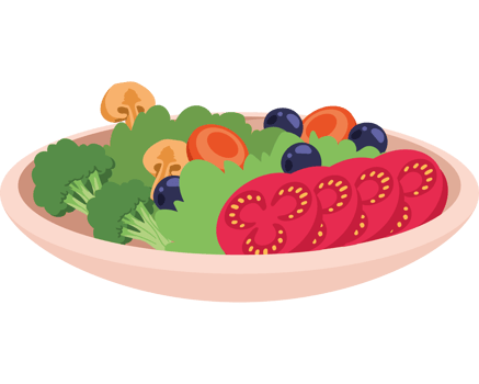 vegan food fresh salad isolated png
