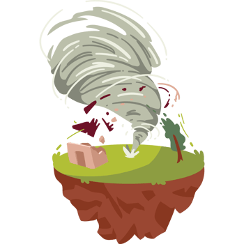 climate change tornado theme isolated png