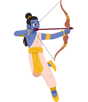lord rama with bow and arrow isolated png