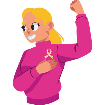 breast cancer ribbon pink and woman for campaign isolated png