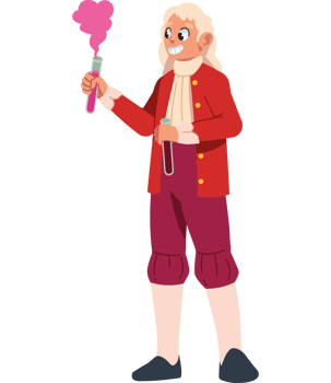 isaac newton making experiment isolated png