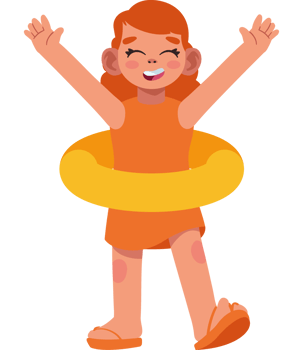 cute girl wearing summer clothes isolated png