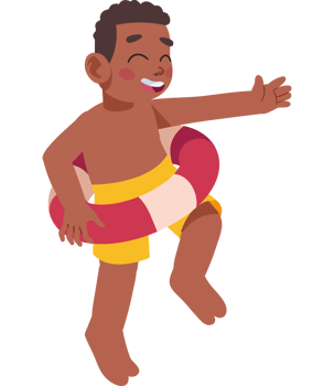 happy boy wearing summer clothes isolated png