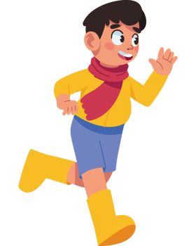 boy wearing season autumn clothes isolated png