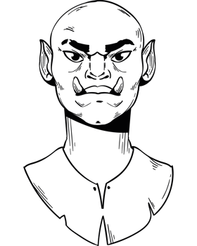 fantasy elf man character sketch isolated png