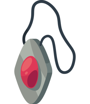 magic amulet pendant cartoon isolated png