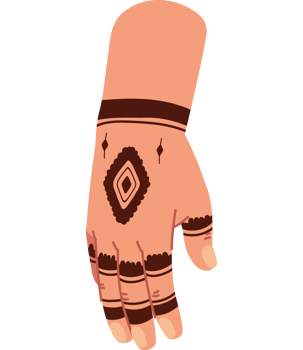 indian henna tattoo isolated design png