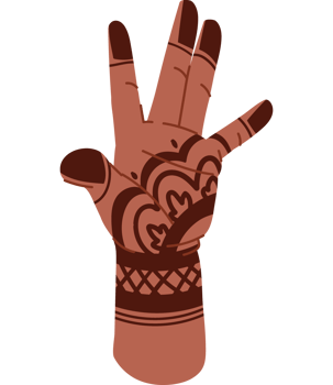 indian henna tattoo ceremony isolated icon png
