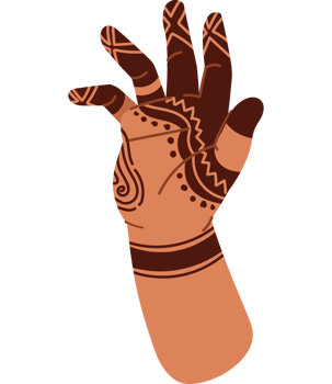 indian henna tattoo culture isolated icon png