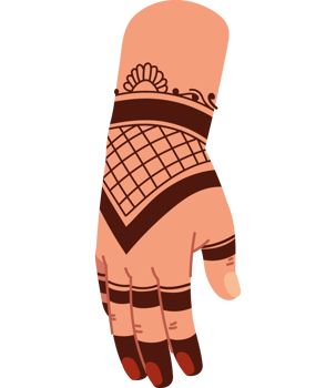indian henna tattoo decoration isolated icon png