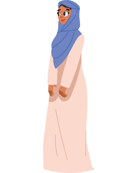 bedouin woman with hijab isolated png