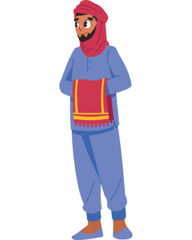 bedouin man character isolated design png