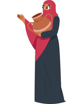 bedouin woman wearing hijab isolated png