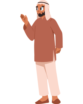 bedouin man with headscarf isolated png