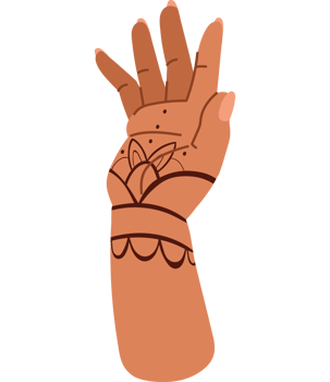 floral indian henna tattoo isolate png