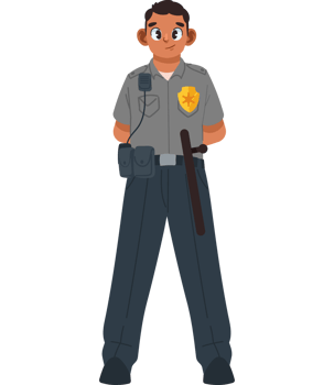 prison guard man standing isolated png