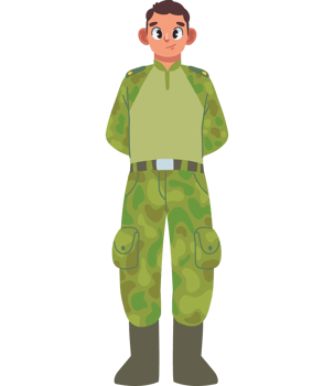military officer in uniform isolated png
