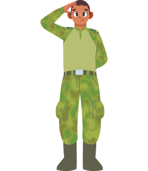 salute military officer isolated png