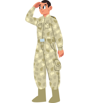 military officer male isolated png