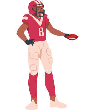 american football player man isolated png