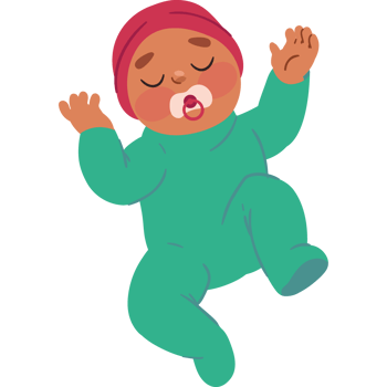 sleeping baby boy with pacifier isolated png