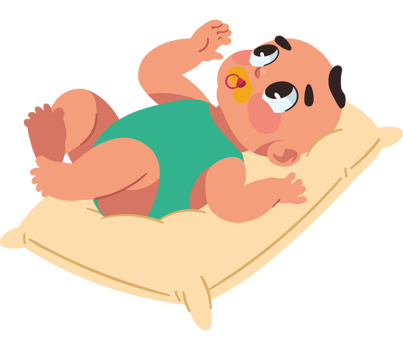 baby boy in pillow isolated png