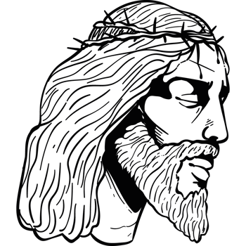jesus christ face sketch isolated png