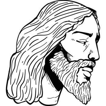 jesus christ side view sketch isolated png