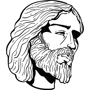 jesus christ head sketch isolated png