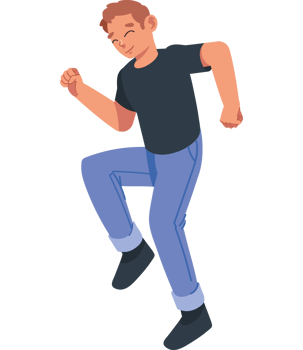 dancing adult man isolated icon png