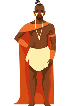african man wearing ethnic clothes isolated illustration png