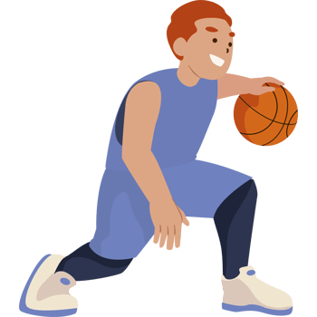 kid playing basketball isolated desing png