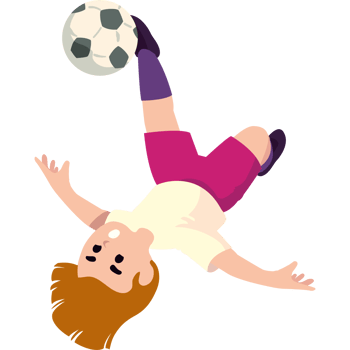 happy boy playing soccer cartoon isolated png