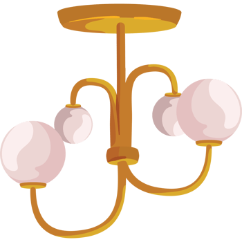 ceiling lamp decoration home item isolated png