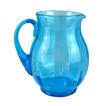 Vintage Blue Glass Pitcher Front png
