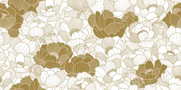 floral pattern with peonies design vector
