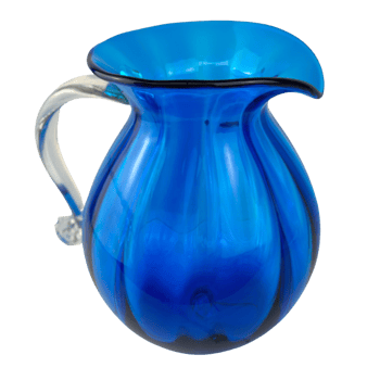 Vintage Dark Blue Glass Pitcher png