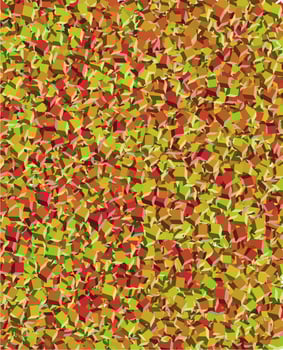 Abstract composition of colorful 3D cubes in a mosaic pattern. vector