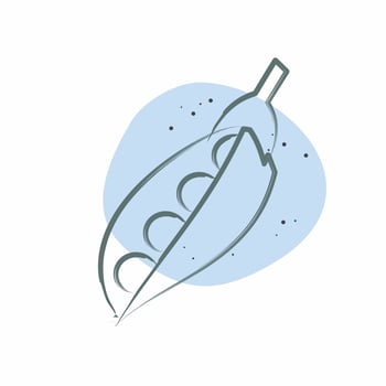 Icon Peas. related to Fruits and Vegetables symbol. Color Spot Style. editable vector