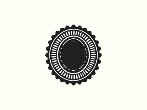 Stamp Shape Silhouette in Black vector