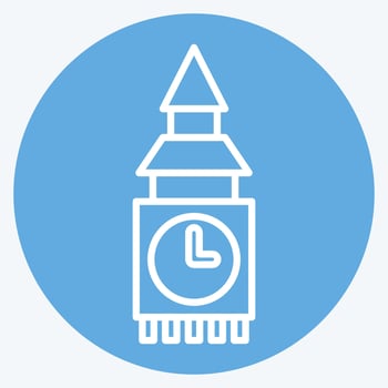 Icon Fortress. related to House symbol. blue eyes style. design editable vector