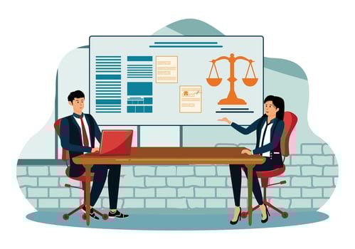 legislation concept. Financial consultation. vector